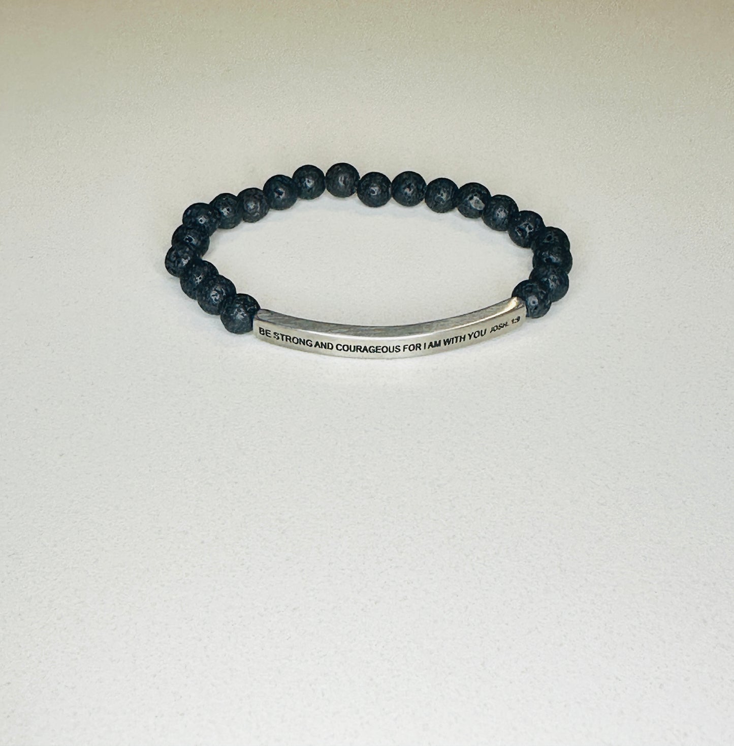 Be Strong and Courageous For I AM With You, Josh. 1:9 | Lava Rock, Sliver