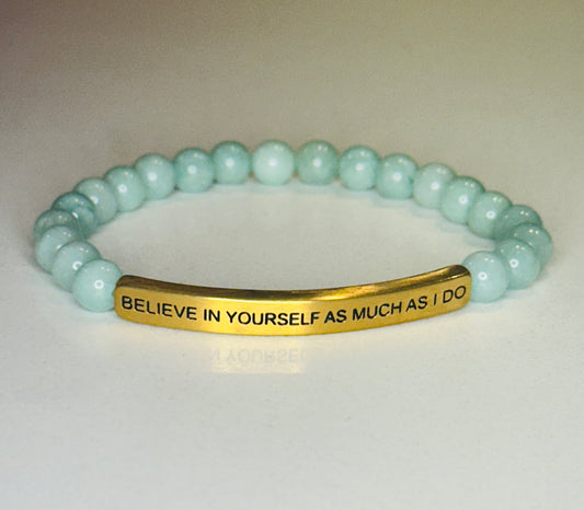 Believe In Yourself As Much As I Do | Jade, Yellow Gold