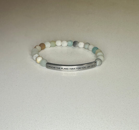 I Know the Plans I Have For Your, Jer. 29:11 | Amazonite, Silver