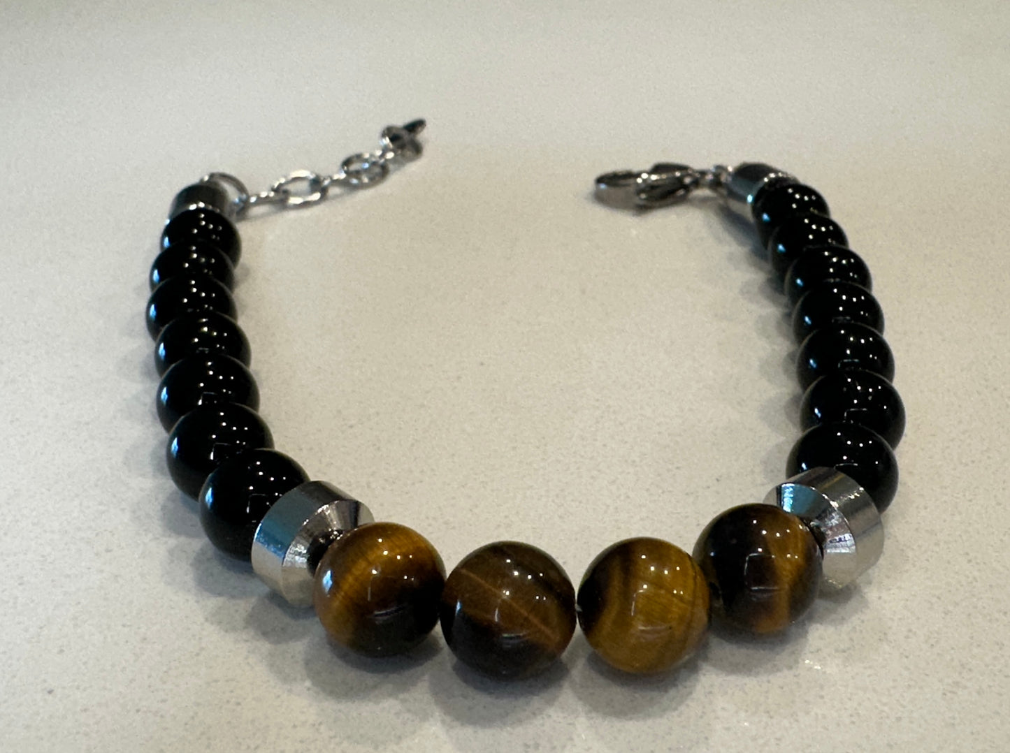 Tiger Eye Bracelet | Golden, Adjustible