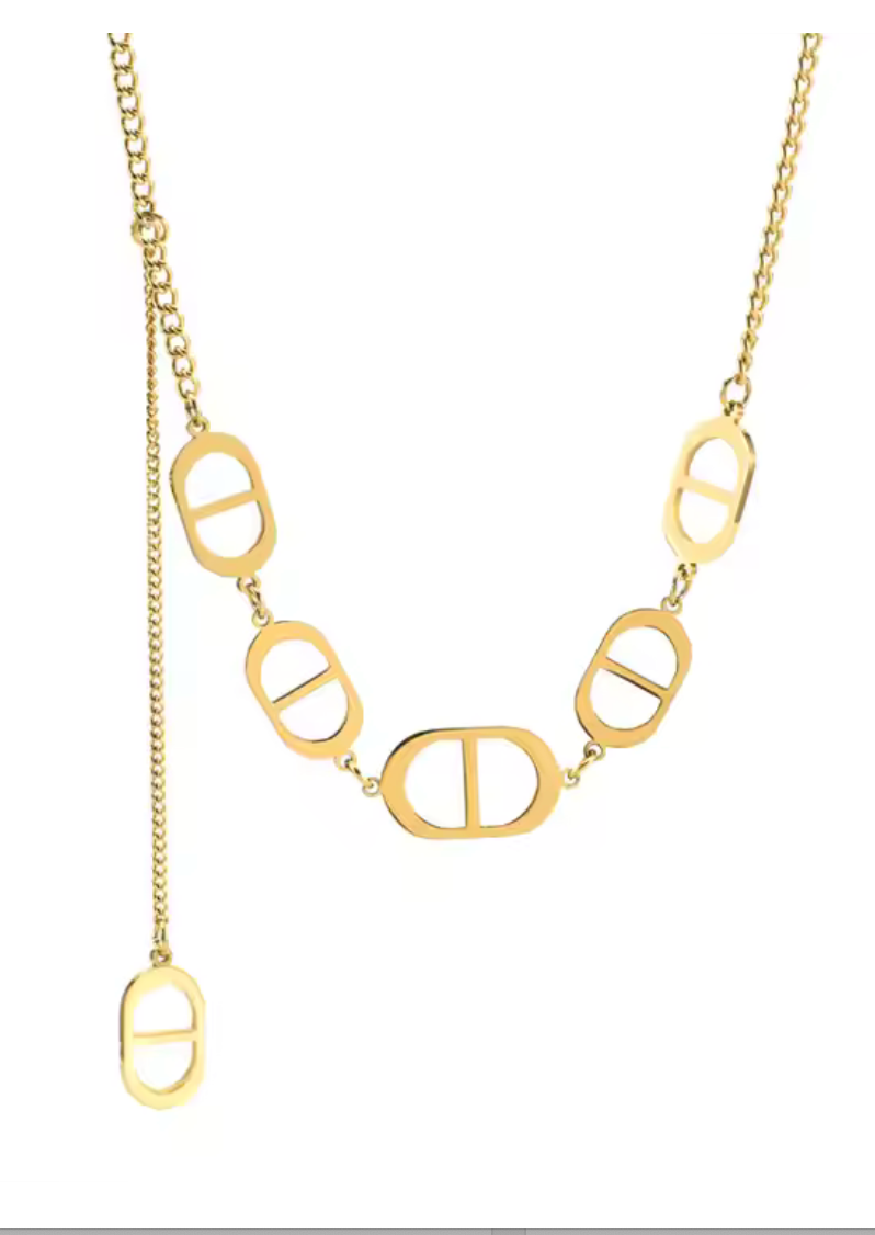 Gold Pig Nose Necklace | Yellow Gold