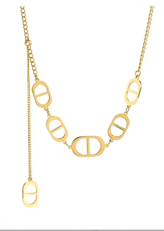 Gold Pig Nose Necklace | Yellow Gold